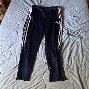 Adidas Blue Sweatpants with Classic Stripes